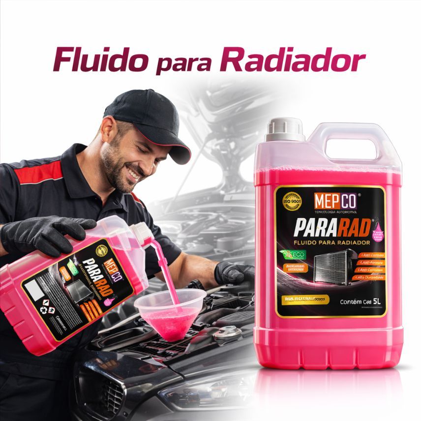 Aditivo Radiador Pronto Uso 5 Litros Mepco | ParaRad Original | Evita Superaquecimento