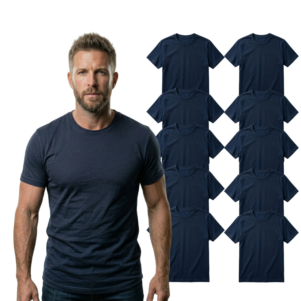 Kit 10 Camisetas Masculinas Básicas 100% Algodão Premium Atacado Conforto Qualidade e Estilo