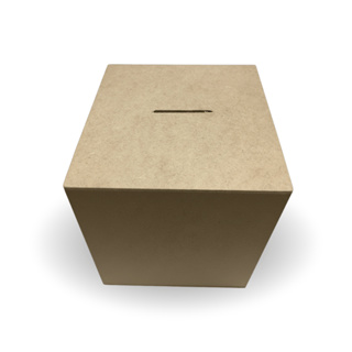 Cofre Cubo MDF Caixa Cofrinho Liso 10x10x10 cm Com Furo Para Moedas em Oferta na Shopee