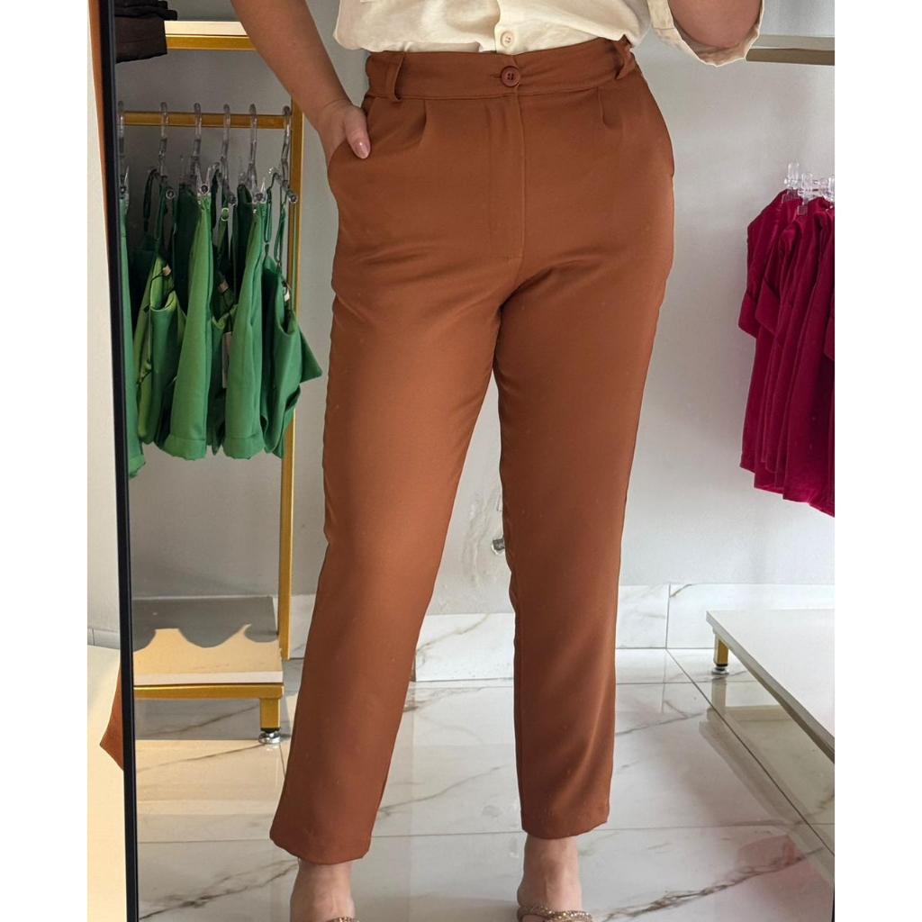 calça tradicional feminina, cintura alta,calça secretaria