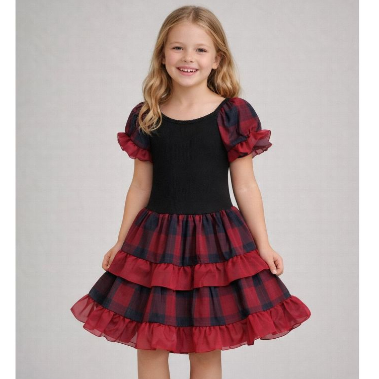 Vestido de Quadrilha Festa Junina Caipira Infantil Vestido São Jão Vestido