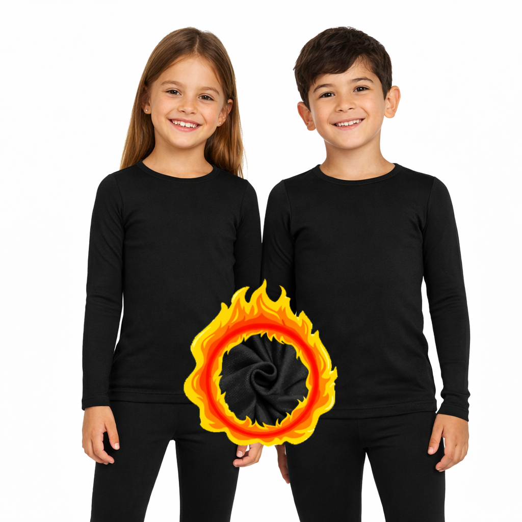 Kit 1 ou 2 Camiseta Térmica Infantil Peluciada Segunda Pele Longa Unissex Frio Inverno Confortável em Oferta na Shopee