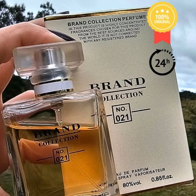 Brand Collection 021 Com Notas Marcantes Excelente Fixação e Preço acessível - 25ml