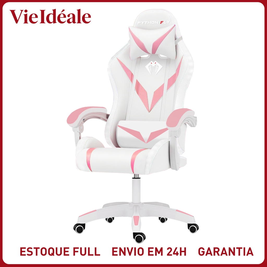 Cadeira Gamer Reclinável Rgb LED com Controle, Ergonômica, Giratória, Suporta 150kg, Estofado Pu Reclinável Estofado — R$ 499,00 em Shopee