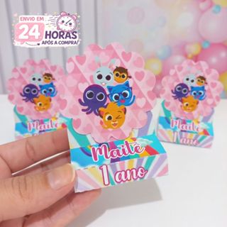 Porta Bis Bolofofos menina Lembrancinha Personalizados PEGUE E MONTE em Oferta na Shopee