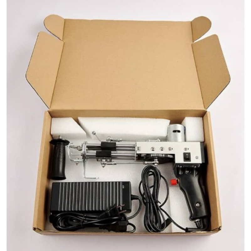 Pistola de tufagem, pistola de tufagem de tapete, corte de pelo, pelo em loop, 2 em 1, kit de pistola de tufagem