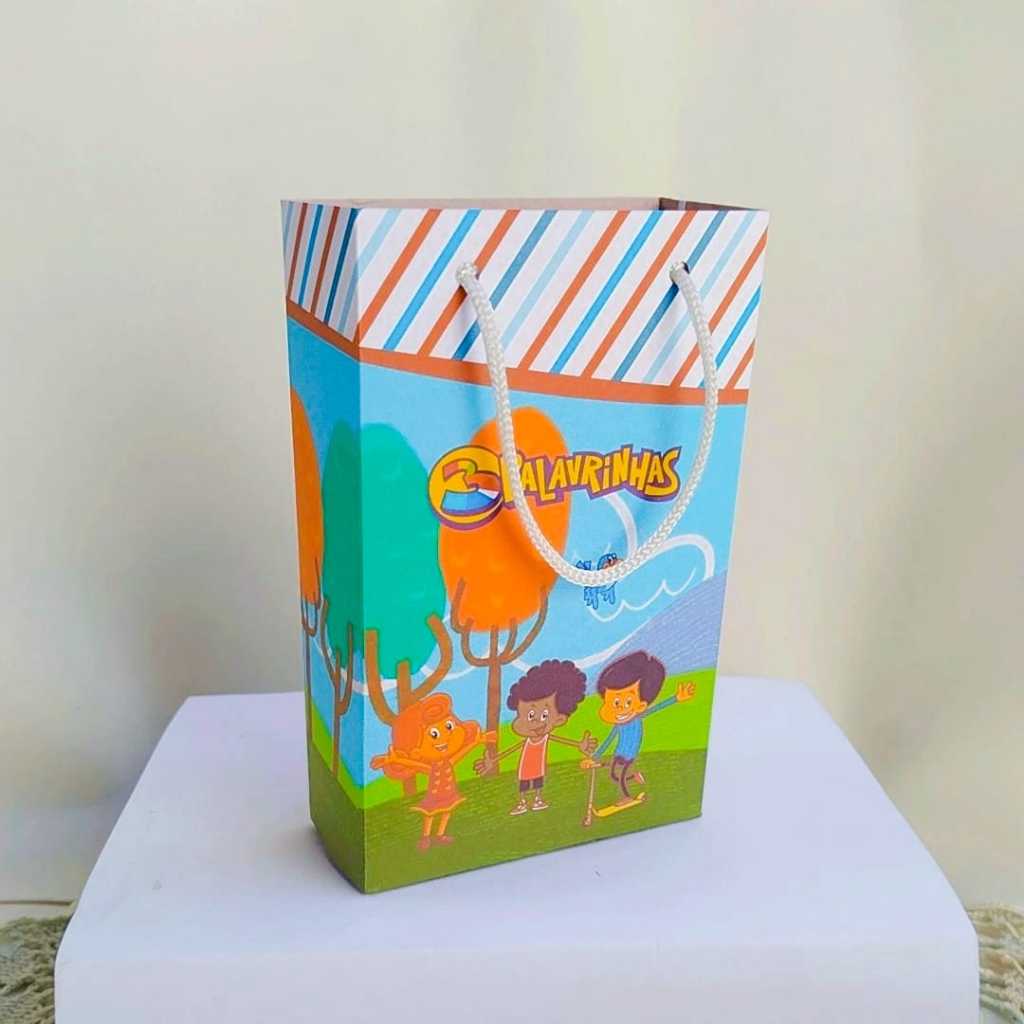 ENVIO RÁPIDO Kit Sacolinha Surpresa Festa Infantil Personalizado 3 PALAVRINHAS Lembrancinhas Aniversário PEGUE E MONTE
