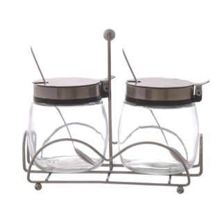 Porta Condimentos De Vidro Com Colher 220ml