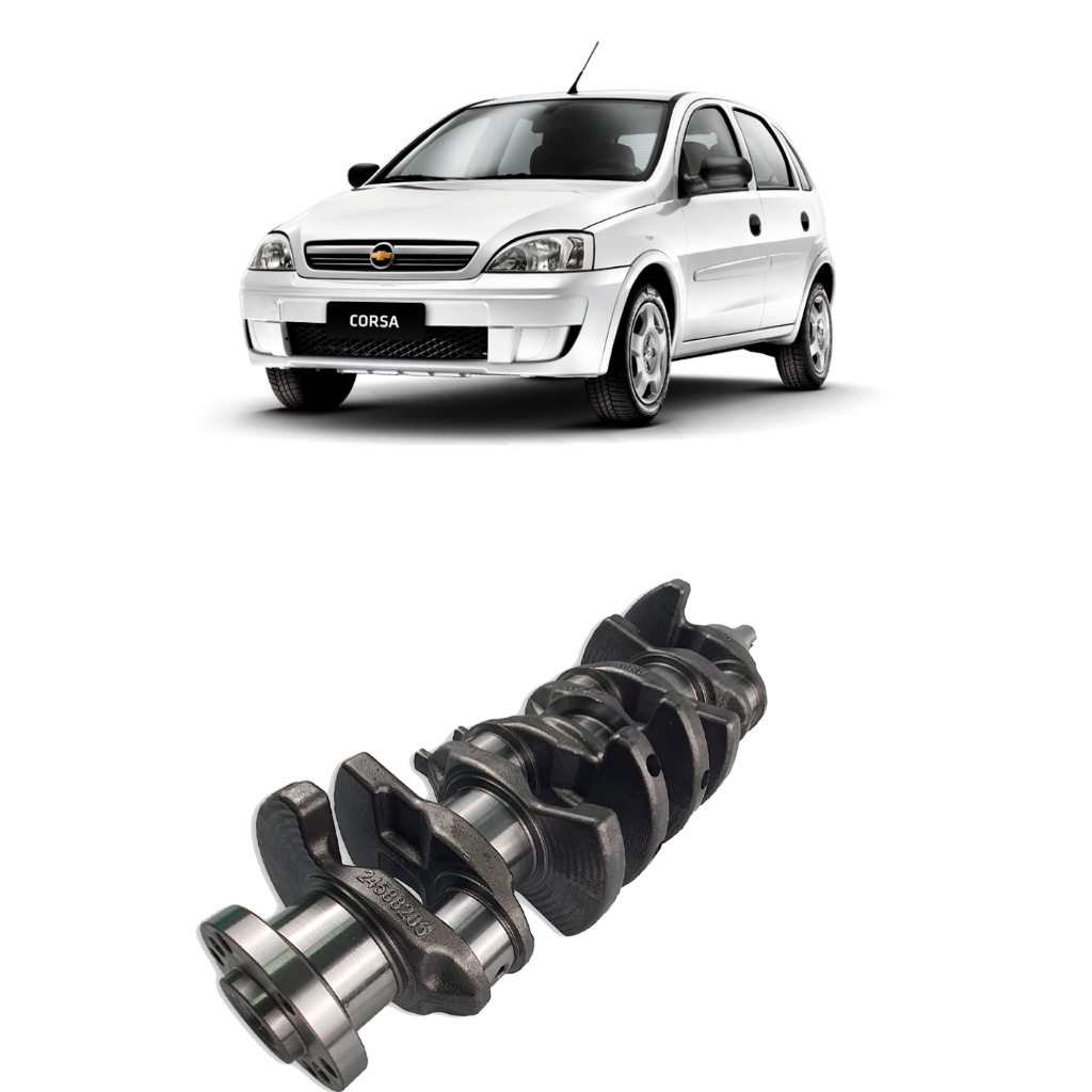 Eixo Virabrequim Manivela Corsa Hatch Joy Max 1.0 8v Gm