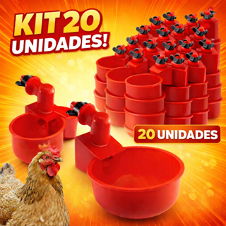 Kit 20 Unidades Bebedouros Automáticos Aves Galinhas Codornas em Oferta na Shopee