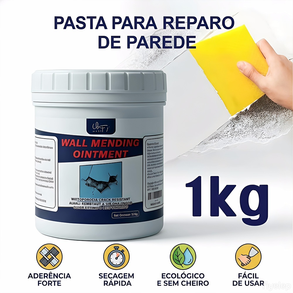 500g / 1kg pasta de reparação da parede, reparação da pele da parede, rachadura, queda, buraco+espátula
