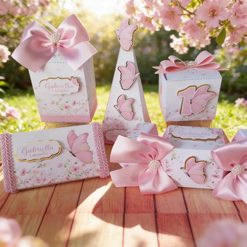 Kit Personalizados Jardim Encantado/Lembrancinhas Jardim das Borboletas/Caixinhas Jardim/Borboletas
