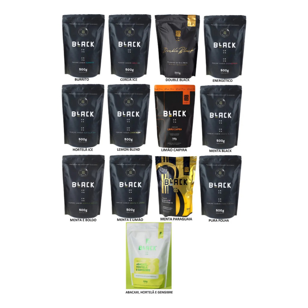Erva Mate Premium Terere Black Erva 500g + Nf - Escolha O Sabor