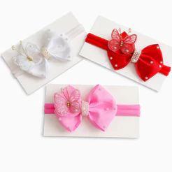 Laços de Cabelo Infantil Faixa de Cabelo Bebê Tiara/Turbante Cabelo Infantil Menina laço borboleta