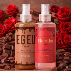 Kit 2 Body Splash Choc + Florata Red Feminino 200ml cada