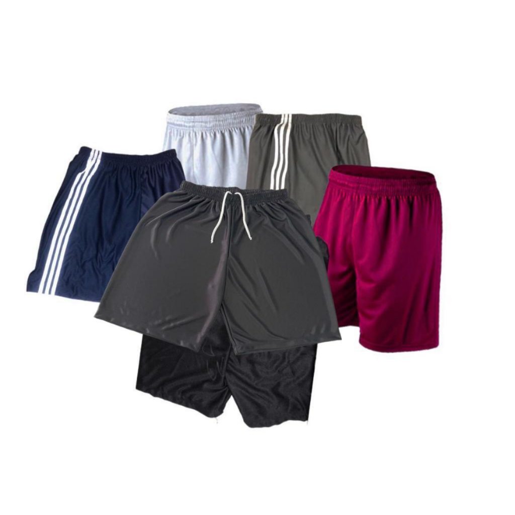 KIT 5 Bermuda plus size - Masculino Esportivo (Futebol, Corrida, Academia, Piscina, Praia)