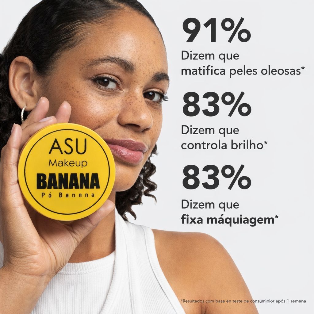 Kit 6 Pó Banana Matte Profissional | Pele Sem Oleosidade + Longa Duração | Promoção em Oferta na Shopee