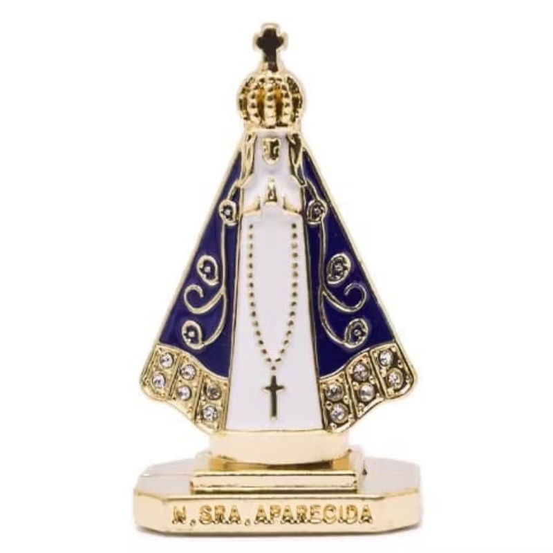 Imagem Nossa Senhora Aparecida com Dupla Face para Colar em Painéis