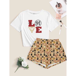 Baby Doll Pijama Infantil e Adulto Harry Potter