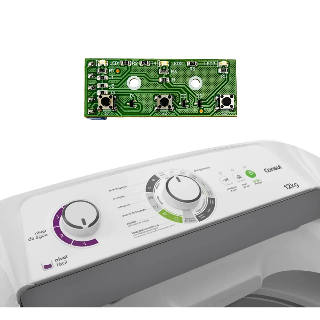 Placa Interface Para Lavadora Consul Cwh12 Cwe10 Cwe11 Cwg12 Cwe08 Cwe09 Cws11