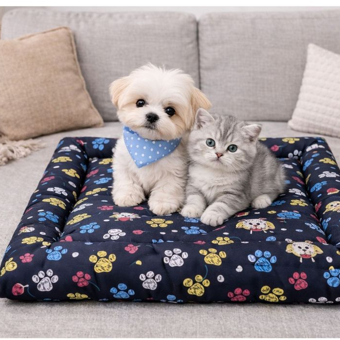 Cama Colchonete Médio para Pet Cachorro Gato Lavável Macio Várias Cores Decoração