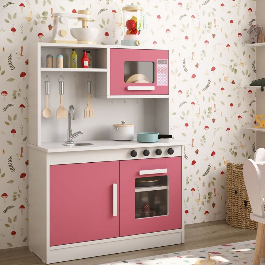 Cozinha Infantil Com Forno Pia Micro-ondas Brinquedo Educativo Completa Oferta Criança Cores