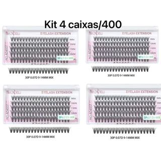 New Show Kit 4 Caixas Cílios Tufos 20P/30P/40P/50P Volume Brasileiro Alongamento Natural …