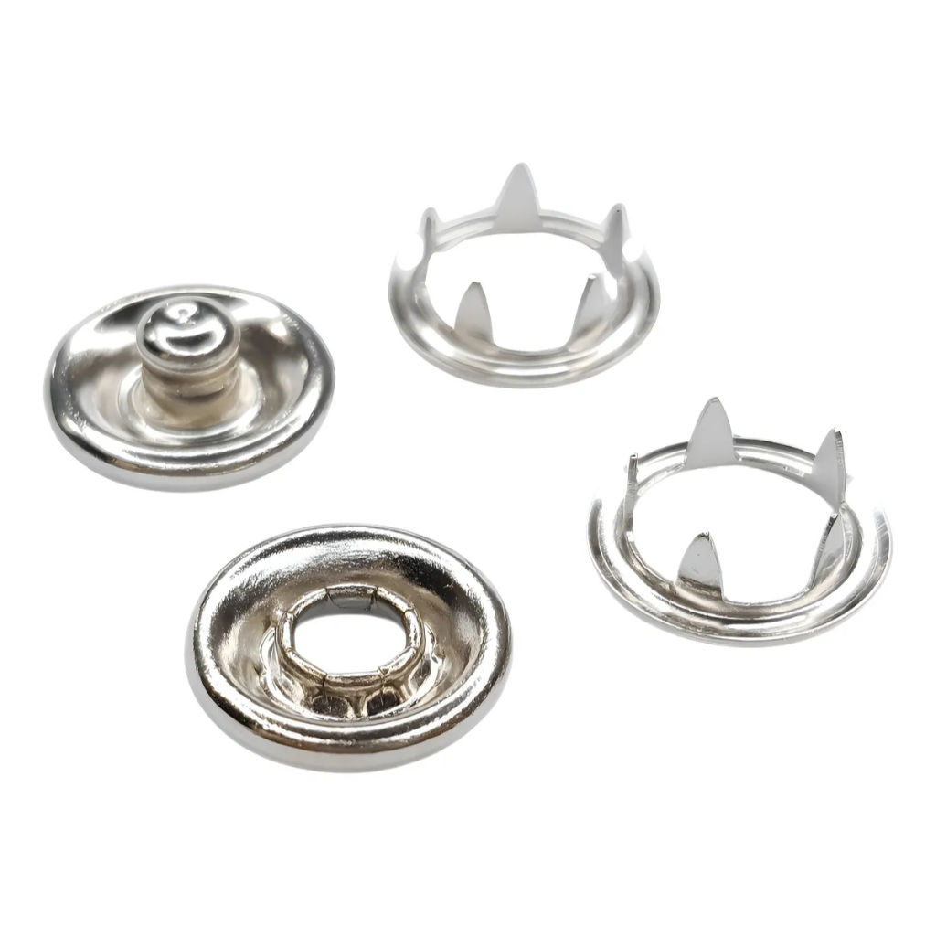 Botão De Pressão de Metal Tic Tac para Roupas de Bebê - 9,5mm