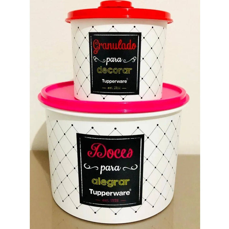 Tupperware Kit Bistrô Caixa Doces 2,4l +redondinha Granulado