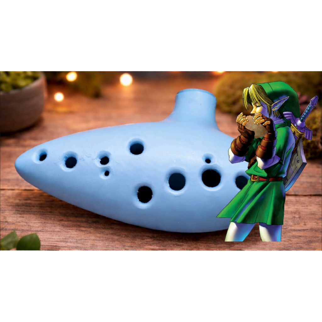 ocarina instrumento link zelda impressa em 3d