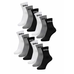 Kit 6 ou 12 pares de meia cano longo algodão canelada wilson Unissex