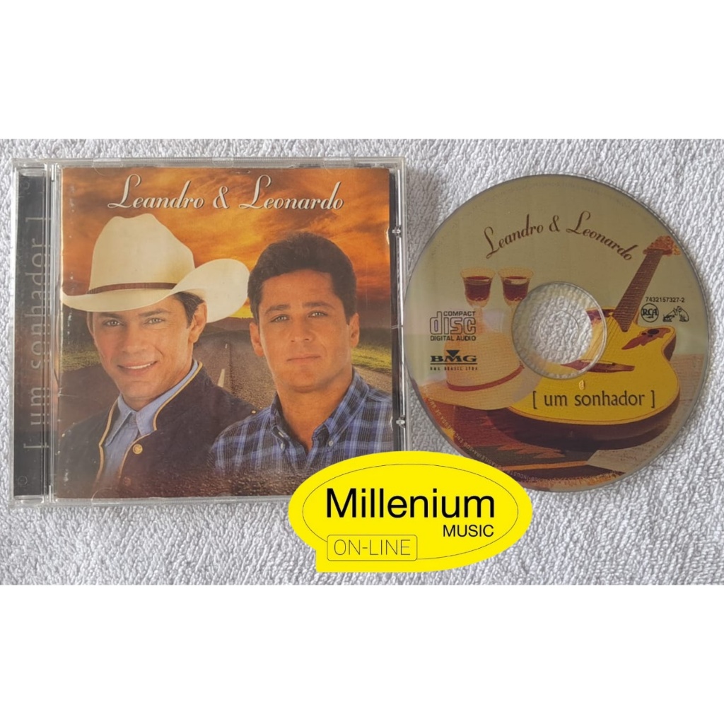 CD Leandro & Leonardo  Um Sonhador 1998 Original Gravadora Colecionador Ótimo Estado