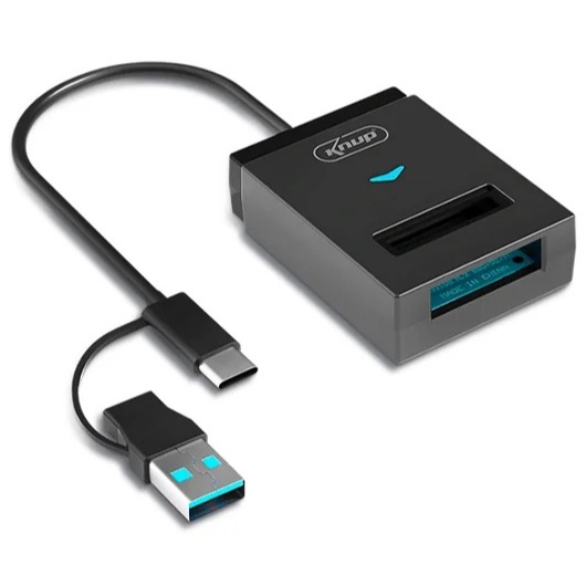 Adaptor de SSD M.2 p/ USB Knup® HD850 (USB 3,1 & USB-C) adaptador p/ Windows 11 (preto) le até 5 TB