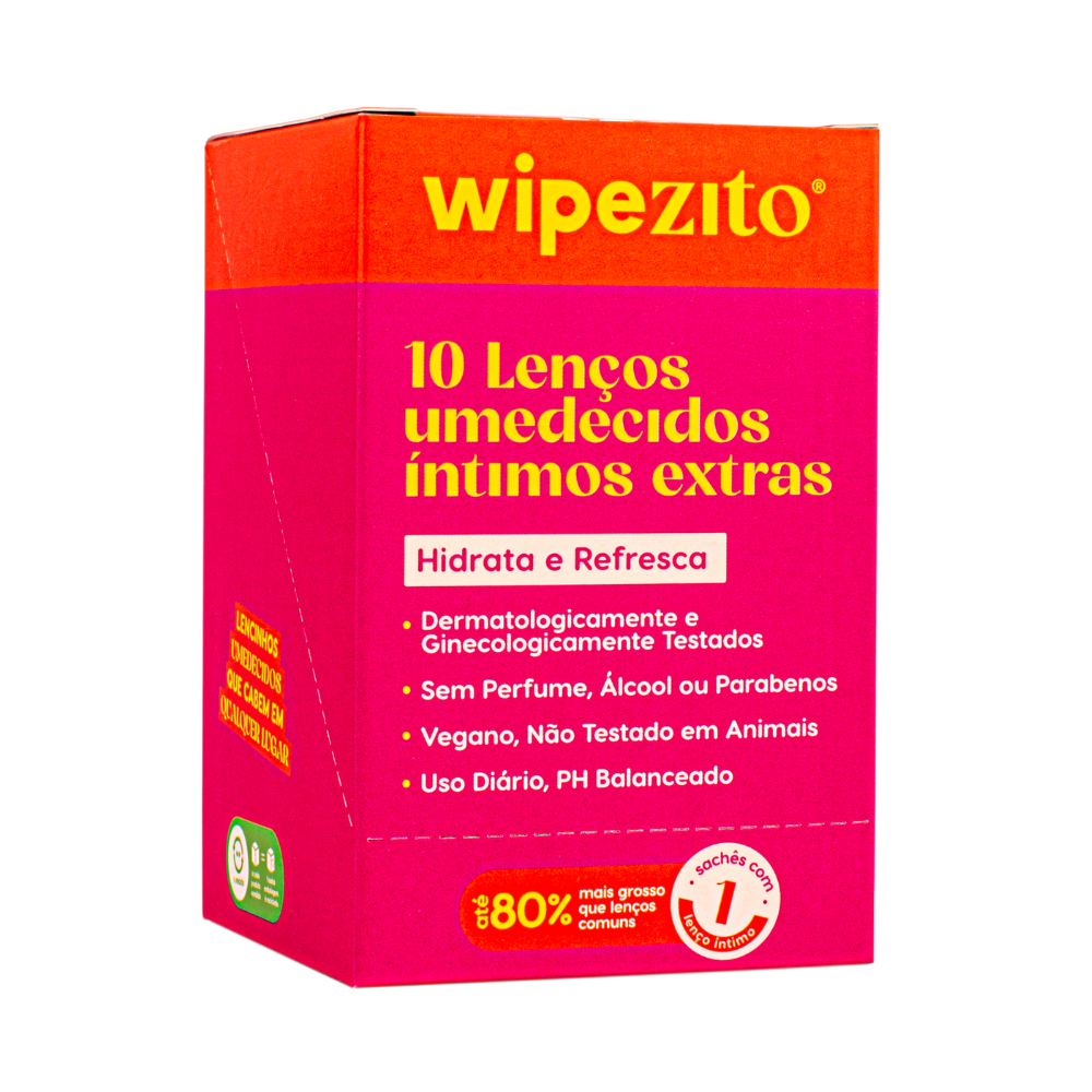 Wipezito - Lenço Umedecido Íntimo Extra (10 unidades)
