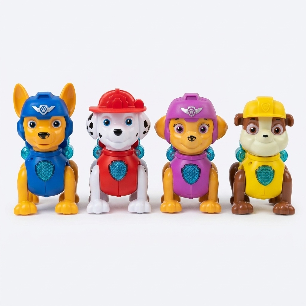 Patrulha Canina Cachorro Brinquedo Robô Educacional Criança Infantil Luzes Sons Anda Cores Menino Menina