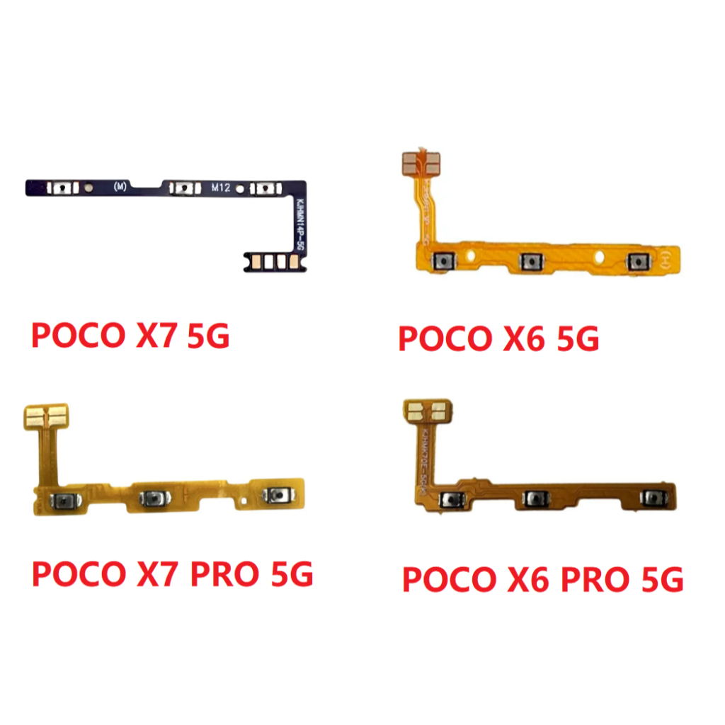 Flex Power Volume Compatível Com Poco X6 5g X6 PRO X7 X7 PRO 5G