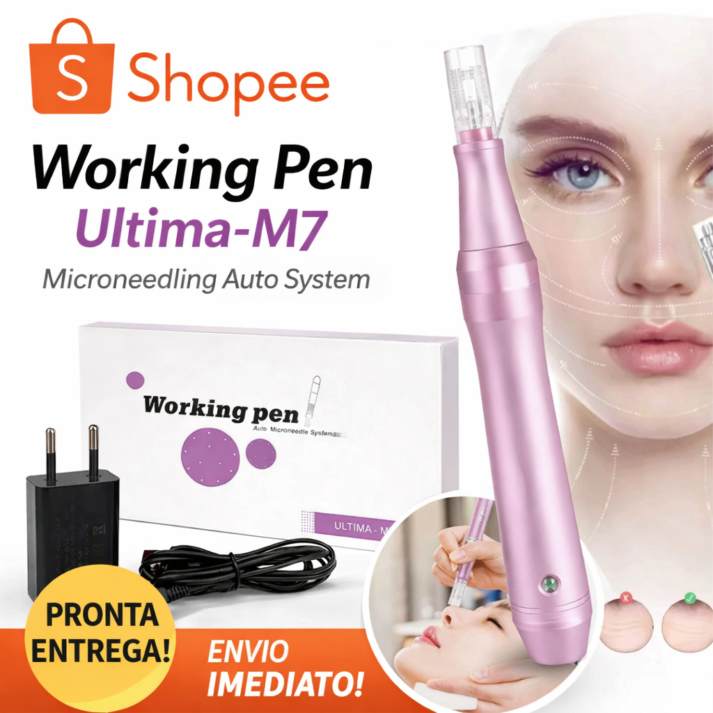 Caneta Dermapen Working M7 Semfio Automático Microagulhamento Pronta Entrega