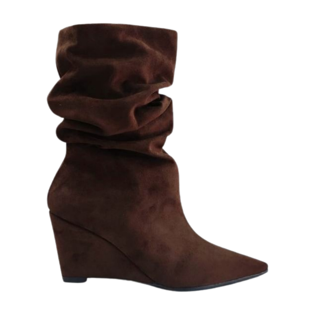 Bota Feminina Zatz Anklee Boot Anabela Cano Médio Sanfonada 68122