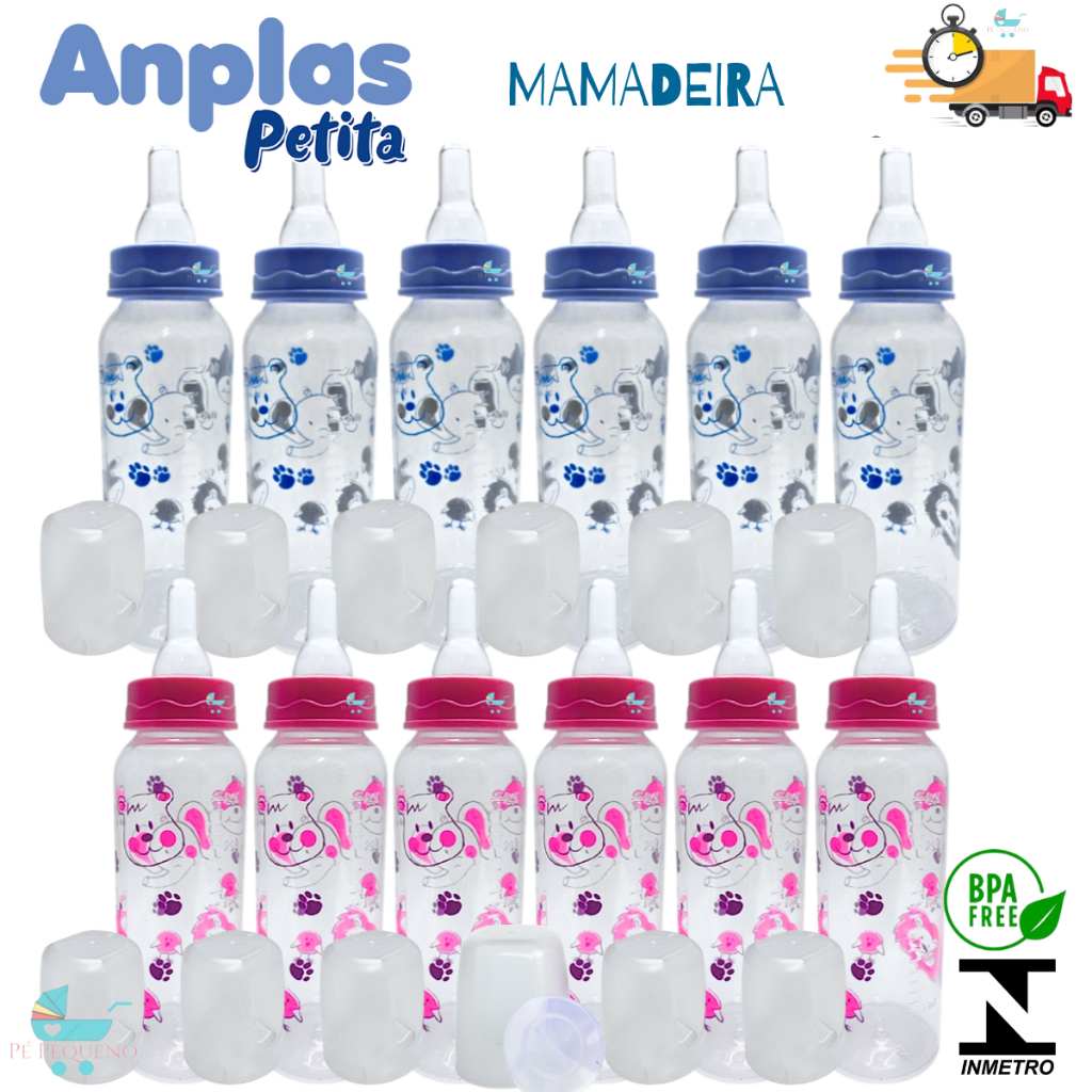 Mamadeira barato 240ml com bico Redondo - Anplas