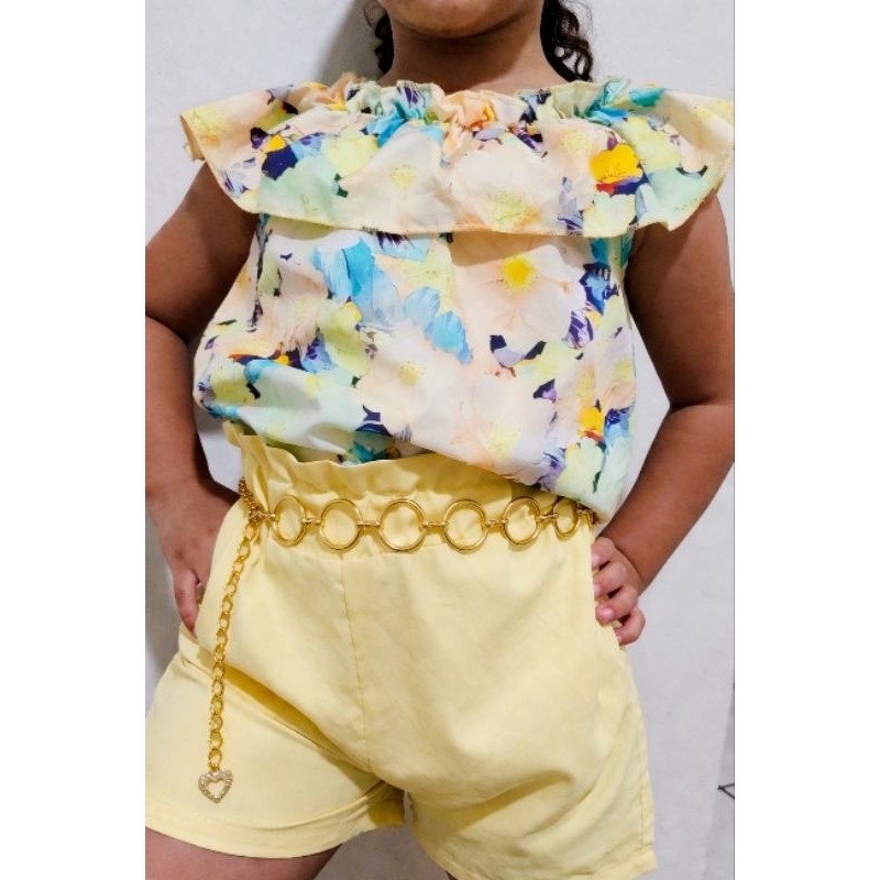 cinto de argola redonda e argola oval infanil 80 cm dourado e prata