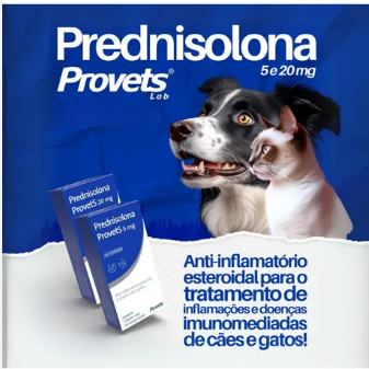 Prednisolona Anti-inflamatório 5mg C/10 Comprimidos- Provets