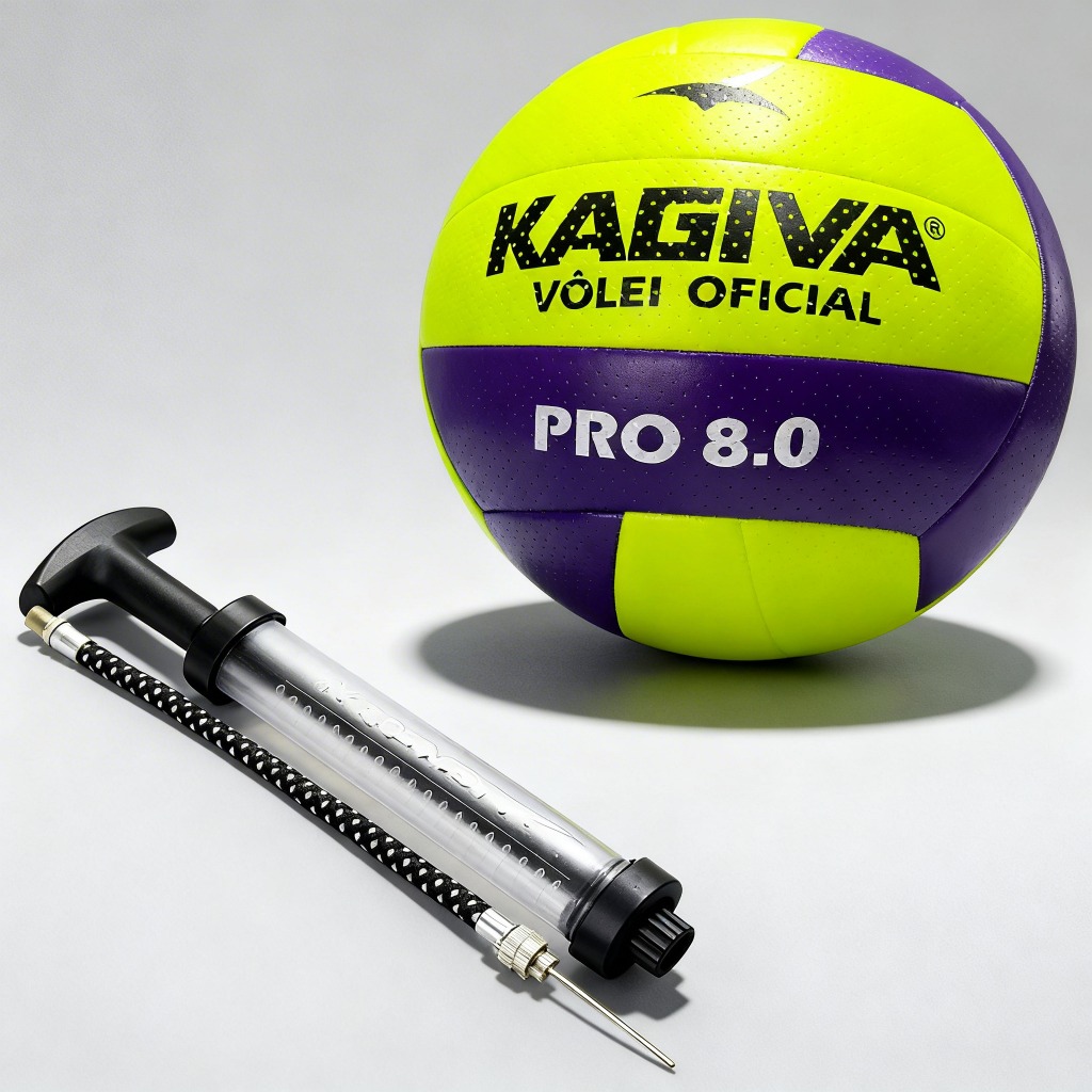 Bolas Vôlei Kagiva Pro 6.0 macia + Inflador