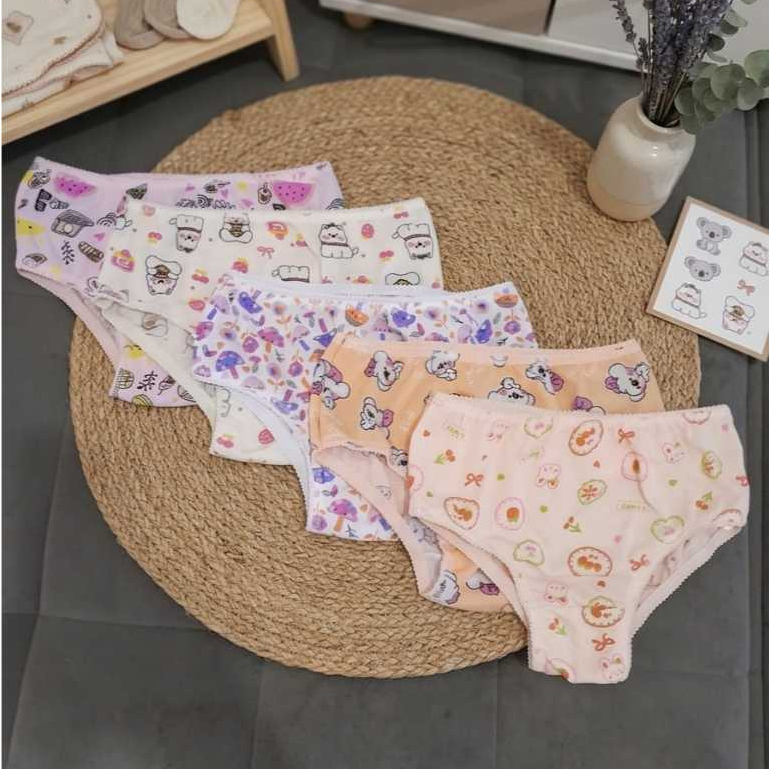Kits de Calcinhas Para Crianças Menina Infaltil Estampadas Algodao Confortavel