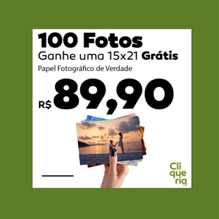 Revelação de Fotos 10x15 Cliqueria | Pacote 100 fotos em Oferta na Shopee