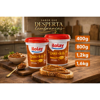 Doce de Leite Ilolay / Doce Argentino 800g, 1,2kg, 1,6kg / Doce de Leite Cremoso Delicioso