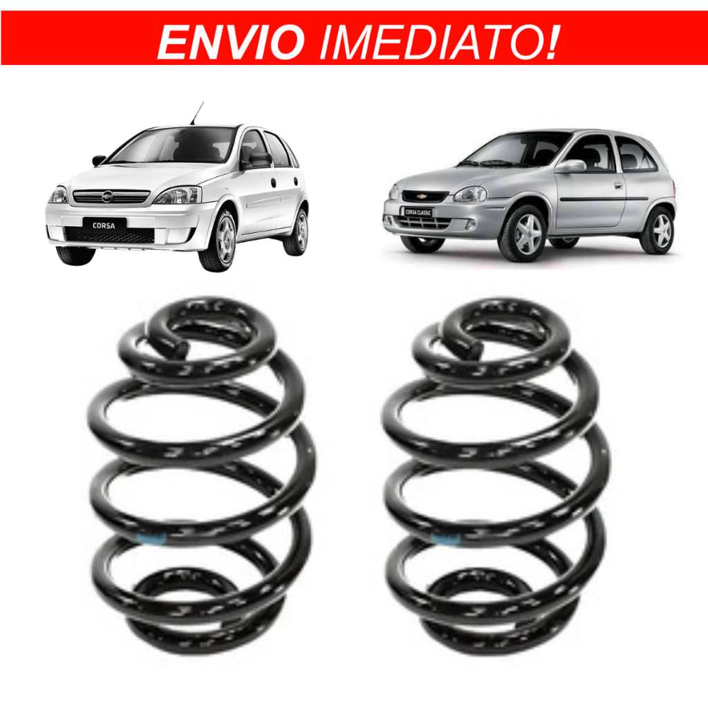 PAR DE MOLAS TRASEIRAS CORSA HATCH 1994>2002 G2 EXETO GSI