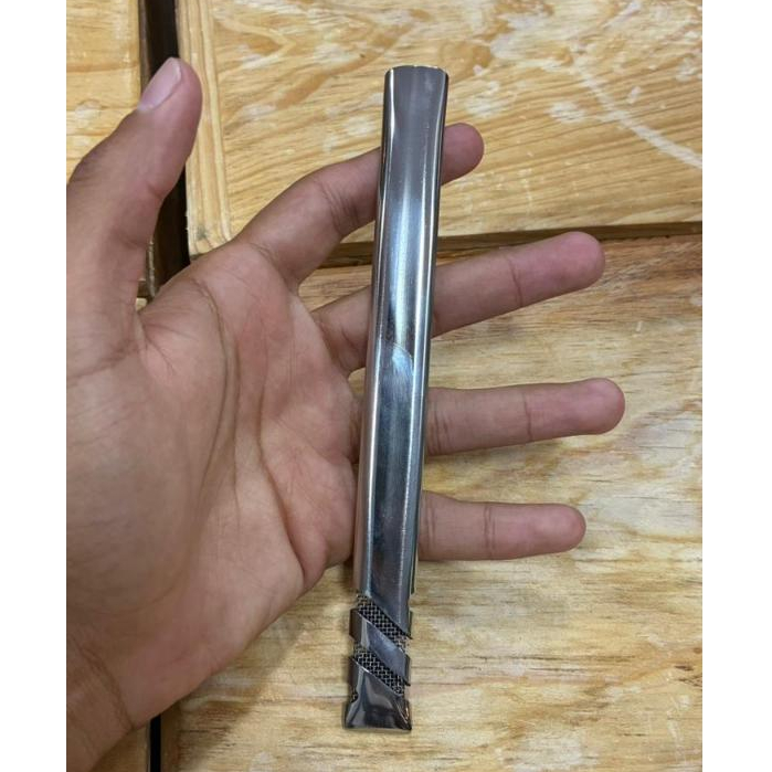 BOMBA DE TELA LARGA V6 - ACHATADA LISA - AÇO INOX NÃO ENTOPE - NÃO ENFERRUJA - TERERÉ - MATE - COM FILTRO