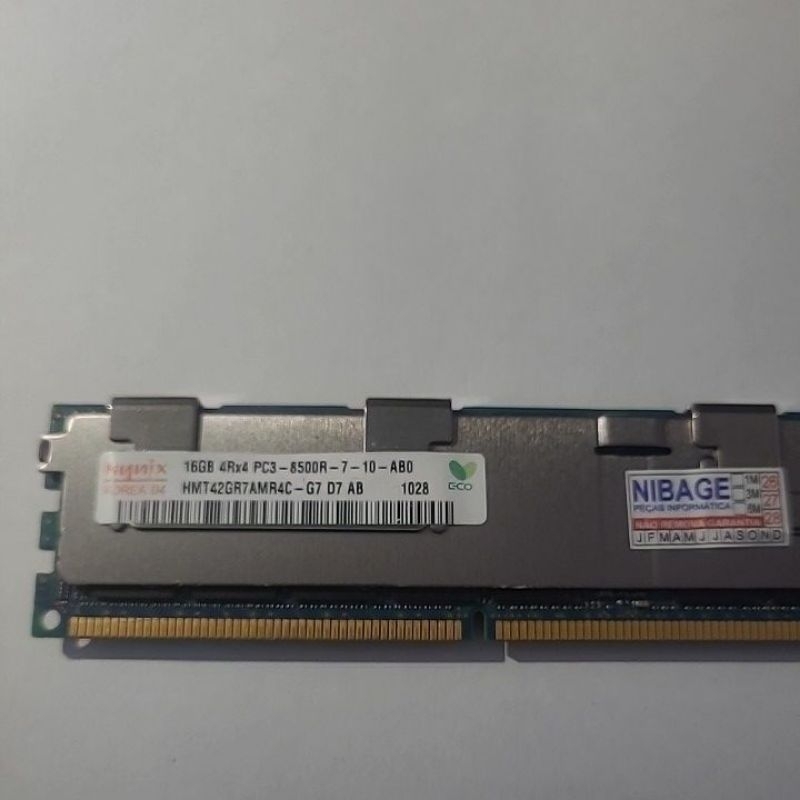 MEMÓRIA HYNIX 16GB DDR3 ECC REG PC3-8500 4Rx4 RDIMM c/ dissipador HMT42GR7AMR4C – SERVIDOR OEM