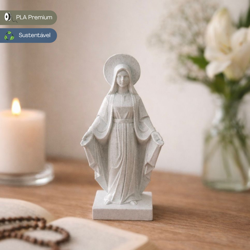 Estátua Nossa Senhora Escultura Religiosa Decoração Católica Presente Religioso Presente de Fé e Proteção