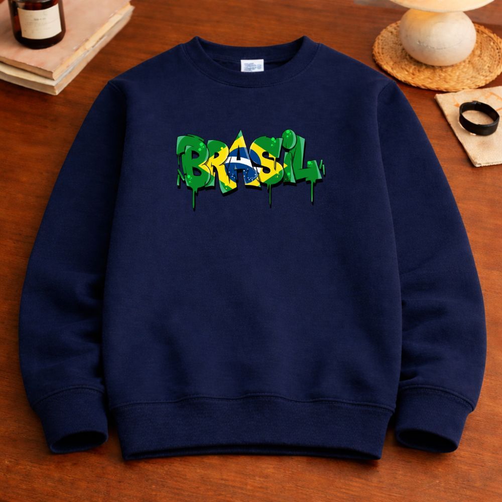 Moletom juvenil e infantil meninos brasil copa do mundo 2026 blusa de frio careca
